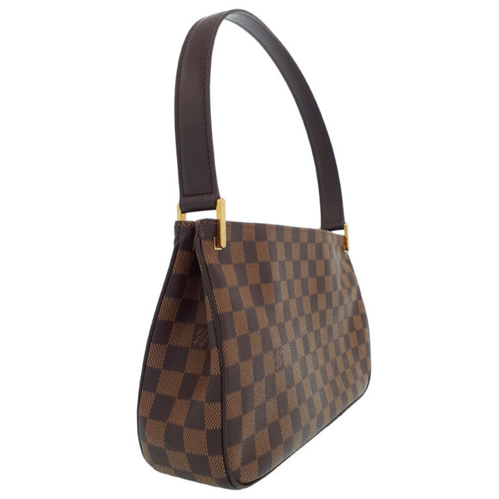 Louis Vuitton Damier Aubagne Shoulder Ebene Bag Brown Canvas